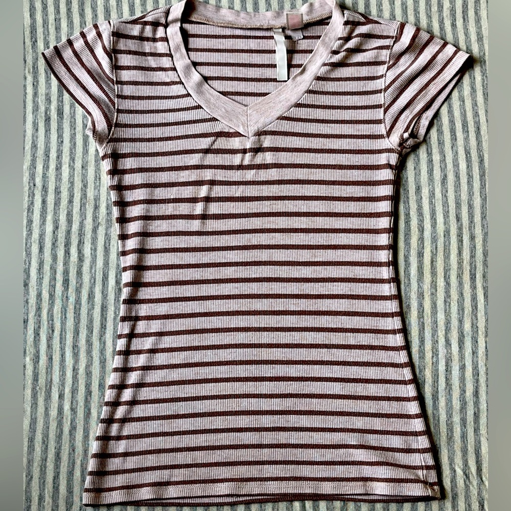 Brown and pinkish cream color top! Size medium.